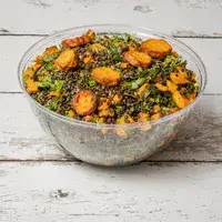 סלד עדשים שחורות ובטטה