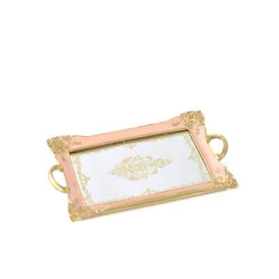 מגש מראה זהב ורוד