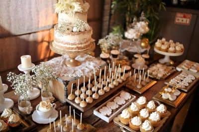 שולחן חתונה כפרי