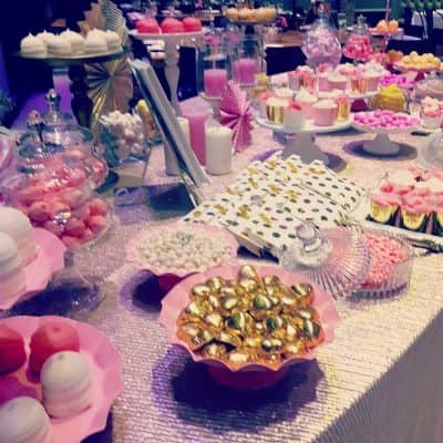 שולחן בת מצווה ורוד