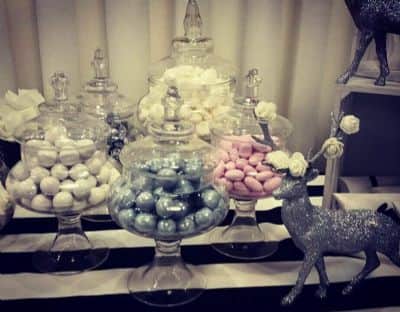 שולחן בת מצווה שחור לבן