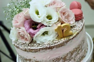 עוגת בת מצווה פרחונית