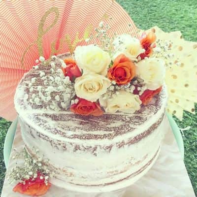 עוגה עירומה אפרסק זהב